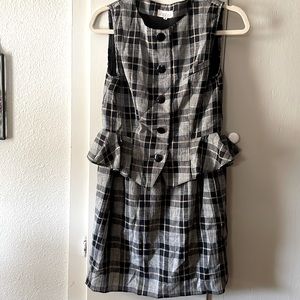 Vintage Lamballe striped pinup mini suit dress